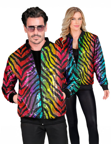 Sacou de paiete pentru tigru multicolor pentru adulți