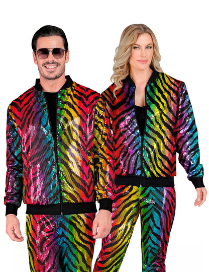 Sacou de paiete pentru tigru multicolor pentru adulți