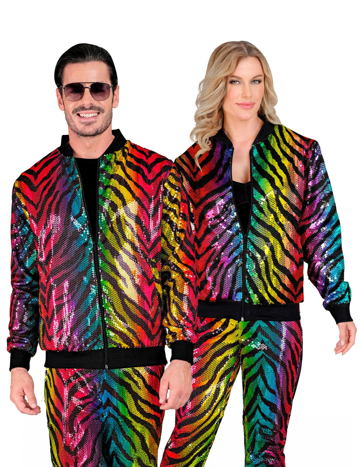 Sacou de paiete pentru tigru multicolor pentru adulți