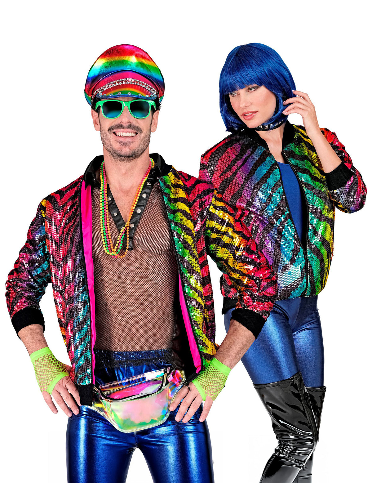Sacou de paiete pentru tigru multicolor pentru adulți