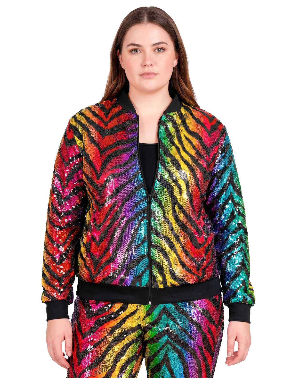 Sacou de paiete pentru tigru multicolor pentru adulți