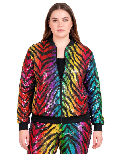 Sacou de paiete pentru tigru multicolor pentru adulți