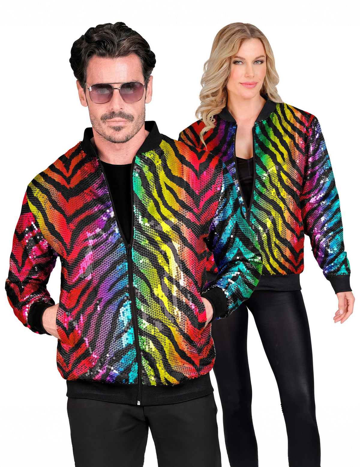 Sacou de paiete pentru tigru multicolor pentru adulți