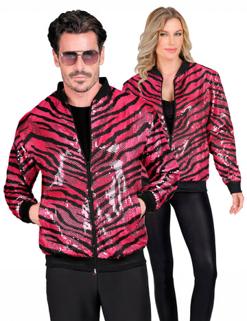 Sacou de paiete pentru tigri roz pentru adulți