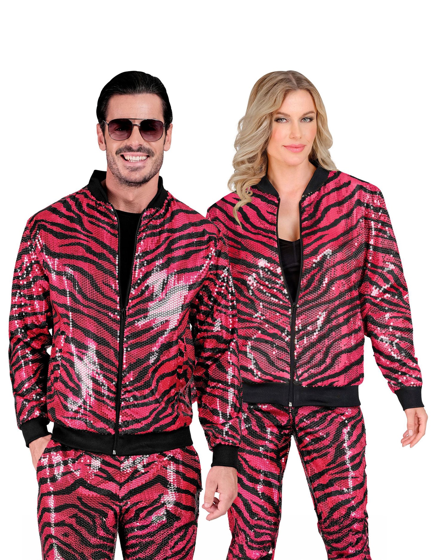 Sacou de paiete pentru tigri roz pentru adulți