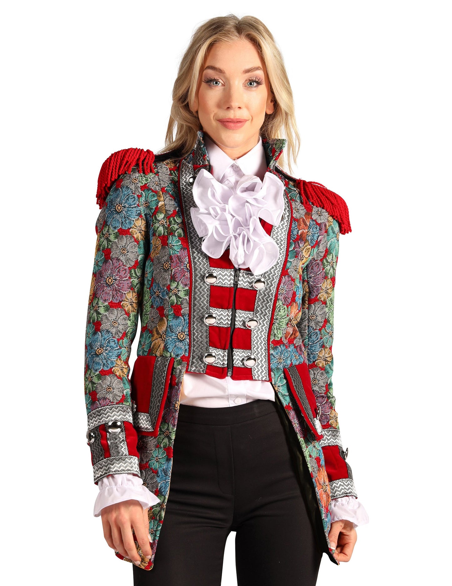 Jachetă de carnaval pentru femei cu imprimeu floral de înaltă calitate