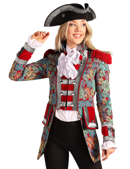 Jachetă de carnaval pentru femei cu imprimeu floral de înaltă calitate