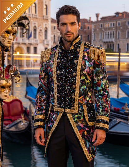 Jachetă carnaval bărbătească de înaltă calitate în culori neon