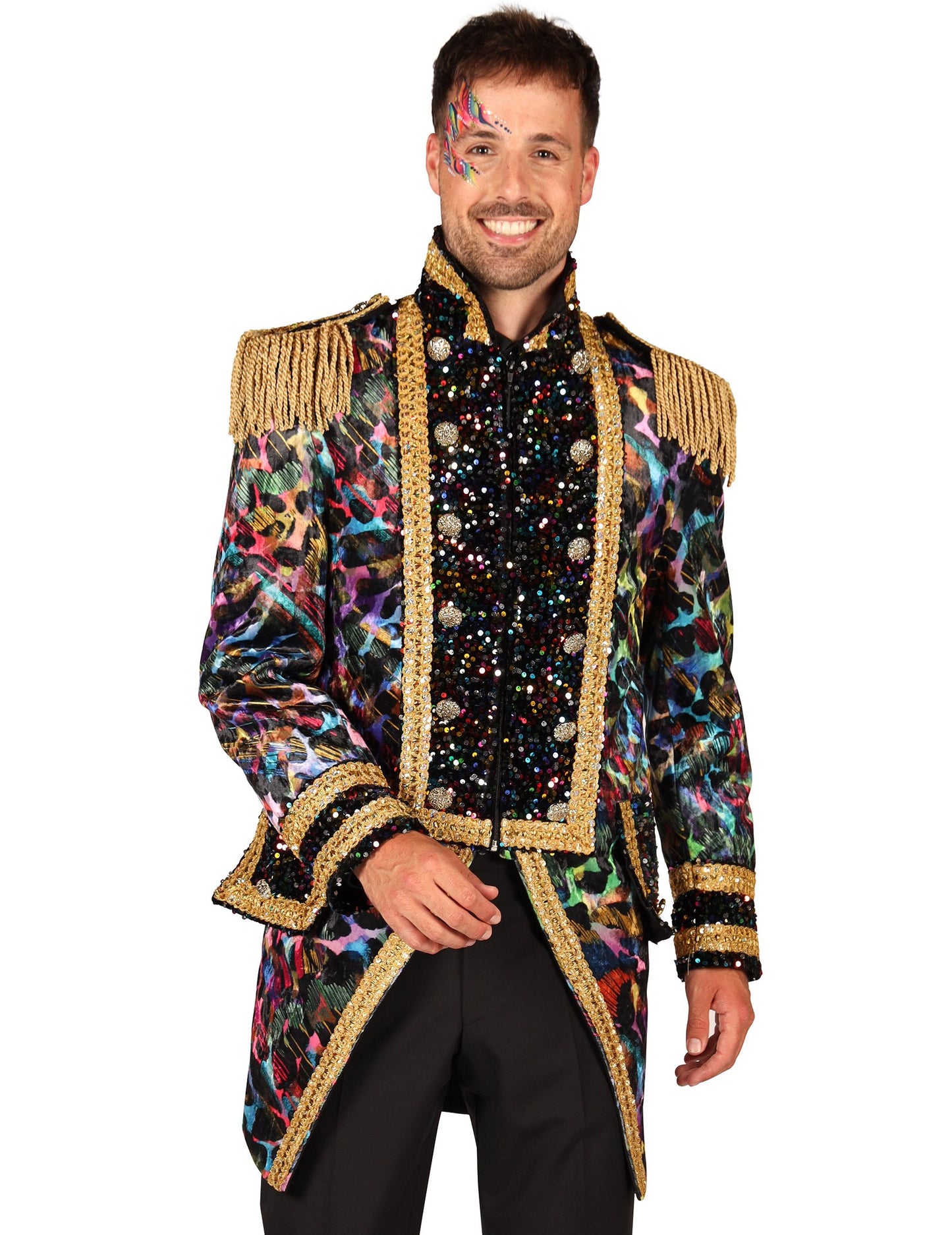 Jachetă carnaval bărbătească de înaltă calitate în culori neon