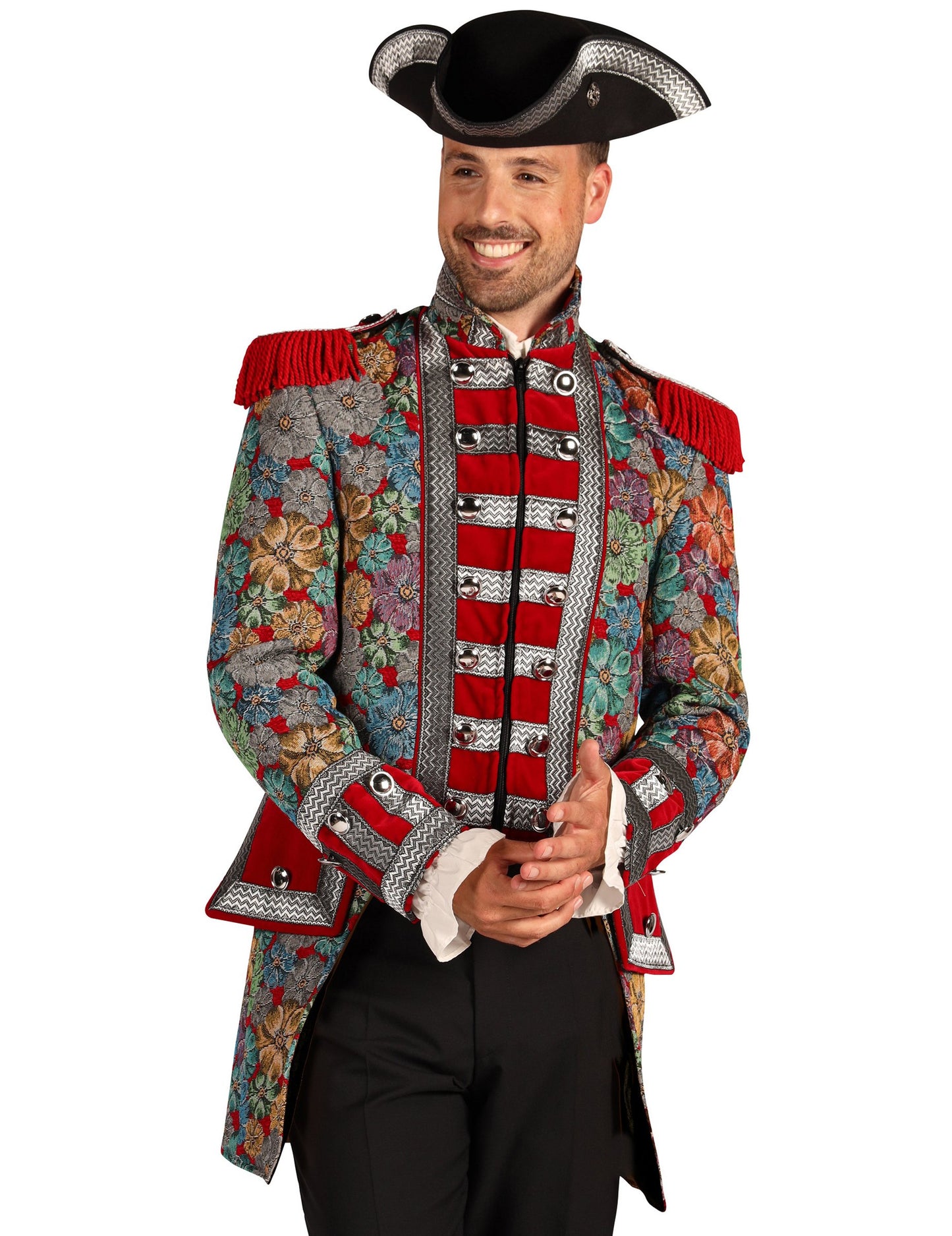 Jachetă carnaval bărbătească de lux cu model floral