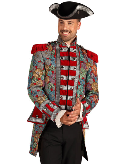 Jachetă carnaval bărbătească de lux cu model floral