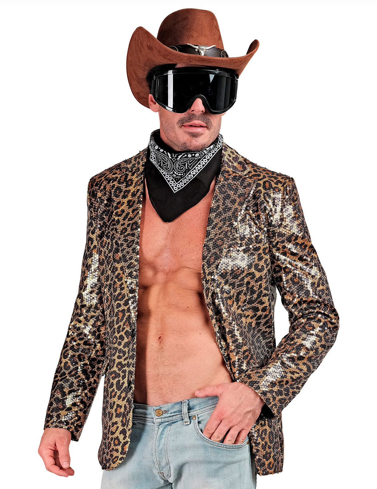 Sacou de paiete pentru leopard pentru adulți