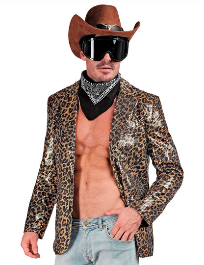 Sacou de paiete pentru leopard pentru adulți
