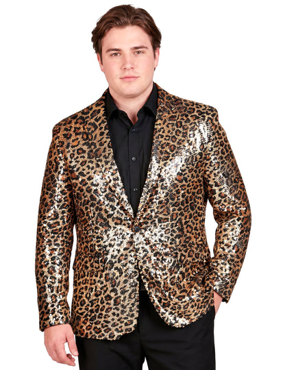 Veste de costume à sequins léopard adulte