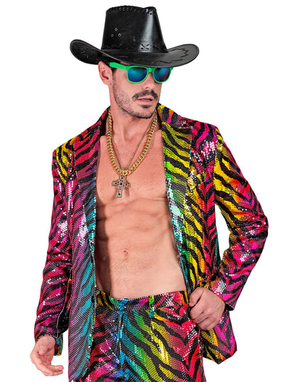 Sacou de paiete pentru tigru curcubeu pentru adulți