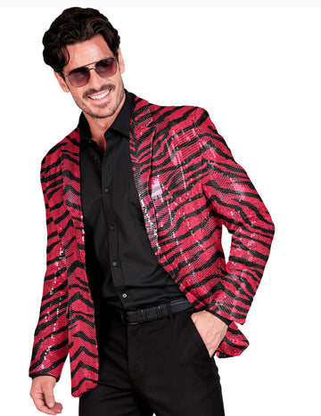 Sacou de paiete pentru zebra roz pentru adulți