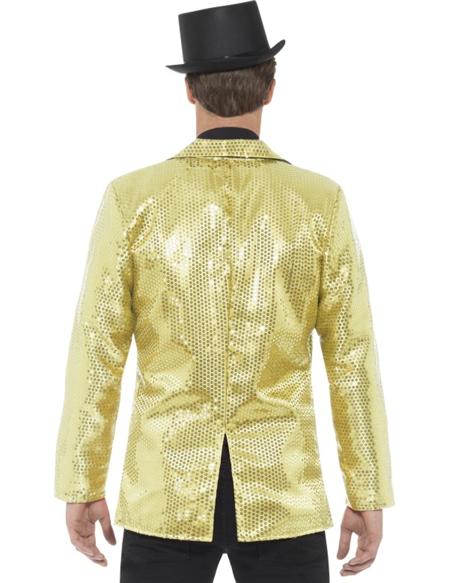 Jacheta de aur disco cu paiete de lux pentru bărbați
