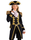 Veste militaire bataille de Waterloo bleu marine femme