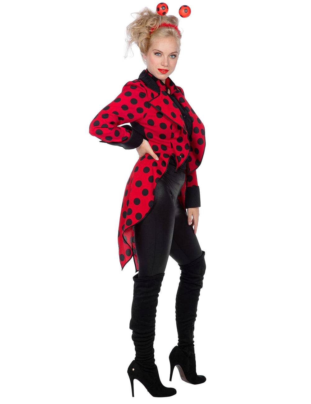 Vue de profil de la veste queue de pie coccinelle