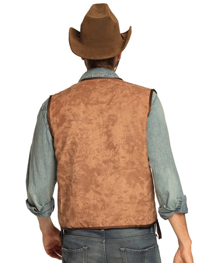 Vue de dos de la veste western pour homme