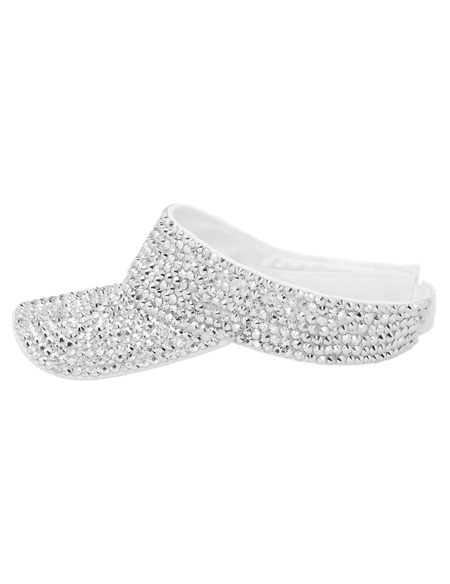 Vizieră cu strasuri argintii pentru adulți