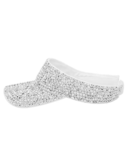 Vizieră cu strasuri argintii pentru adulți