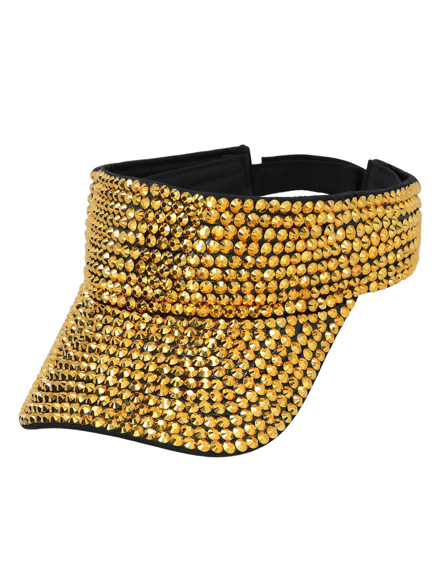 Vizieră cu strasuri aurii pentru adulți