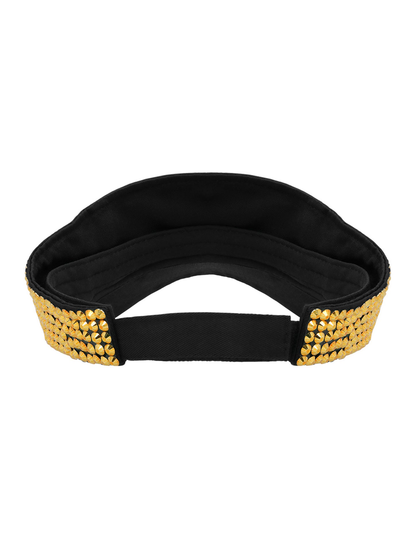Vizieră cu strasuri aurii pentru adulți