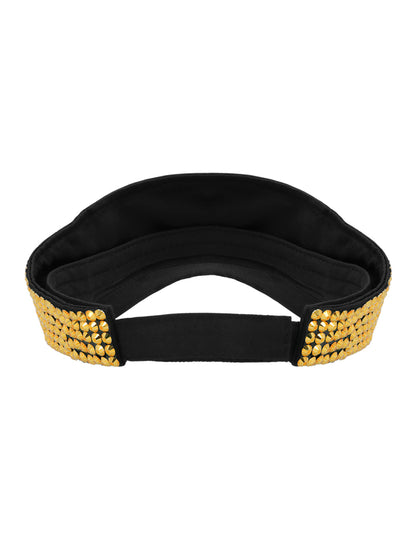 Vizieră cu strasuri aurii pentru adulți