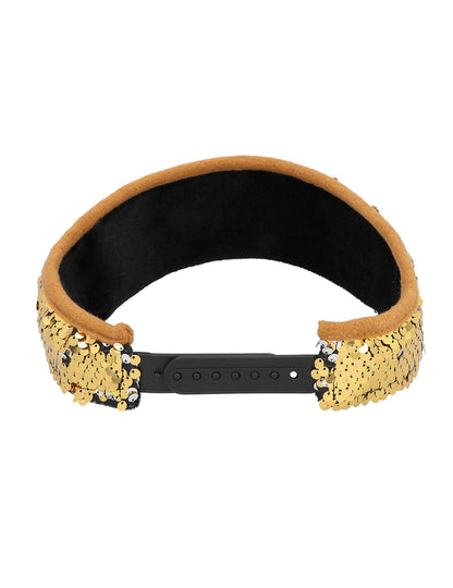 Visière dorée à sequins adulte