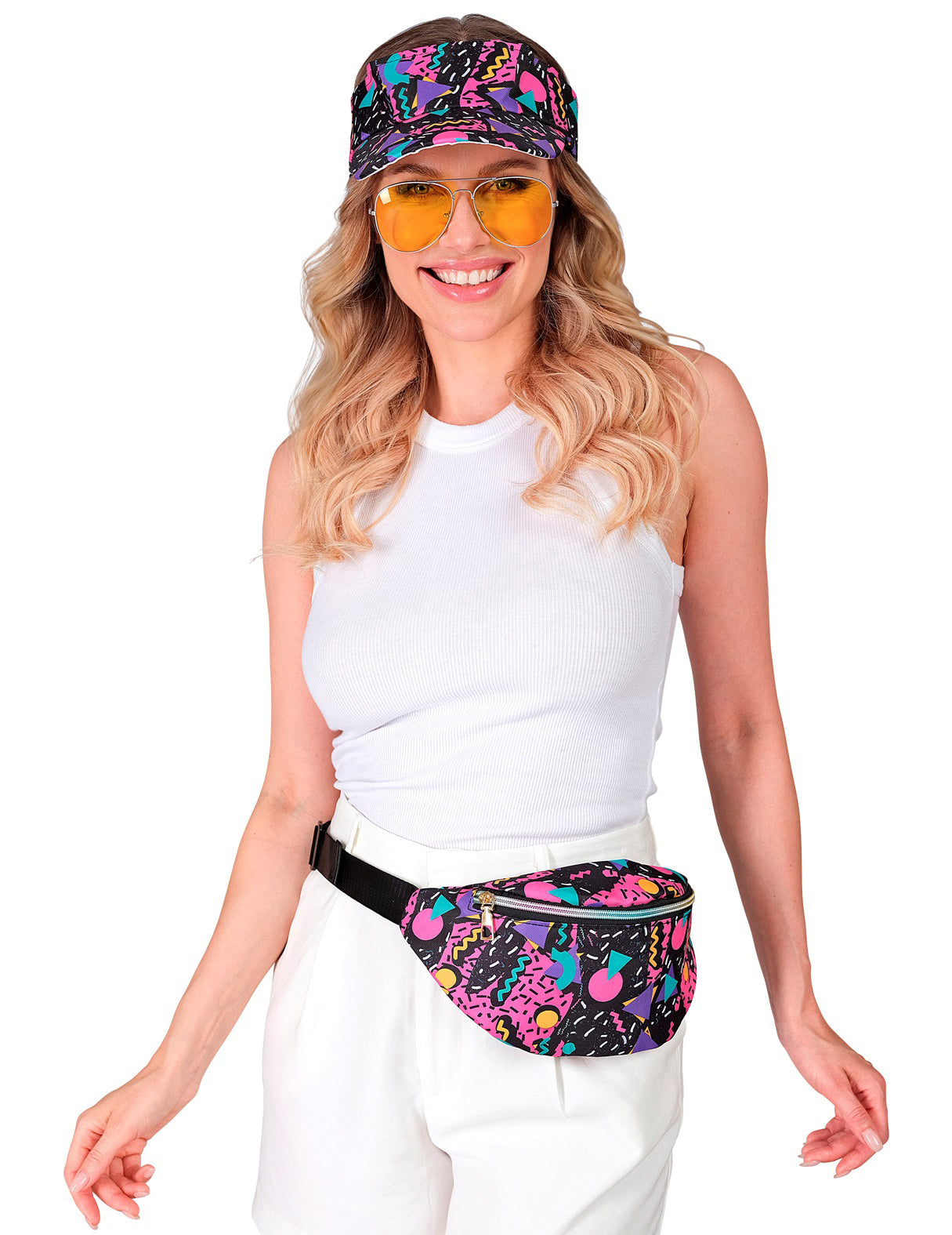 Cozieră neagră pentru adulți cu model anii '90 și banană