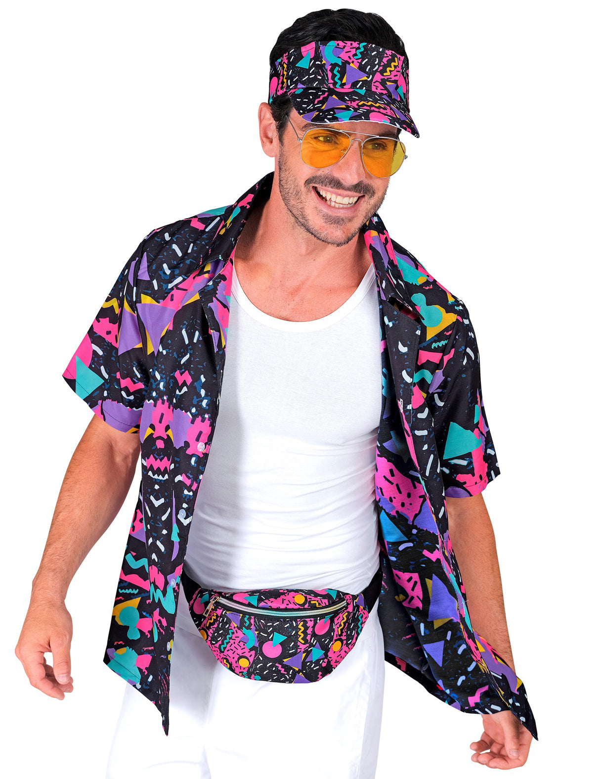 Cozieră neagră pentru adulți cu model anii '90 și banană