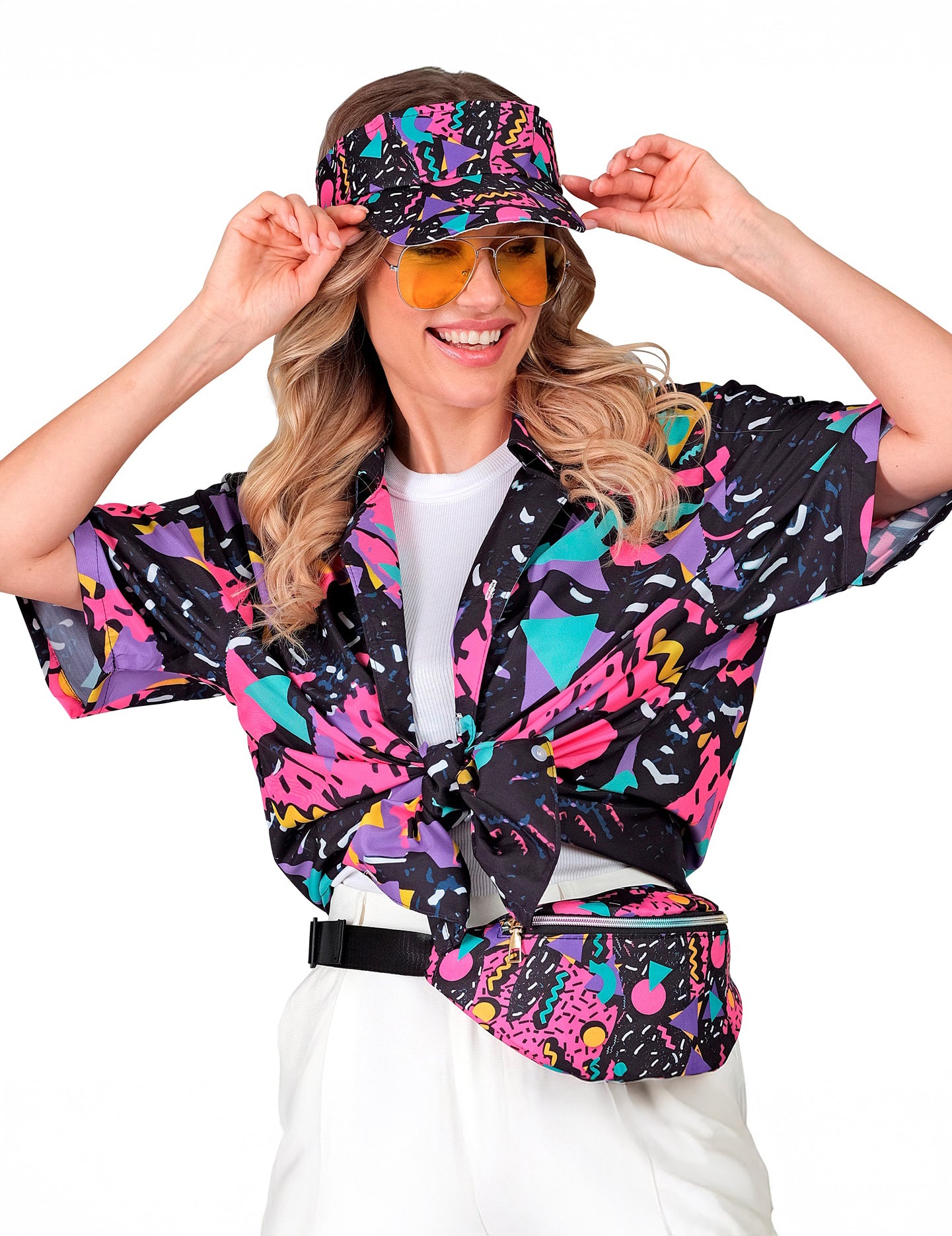 Cozieră neagră pentru adulți cu model anii '90 și banană