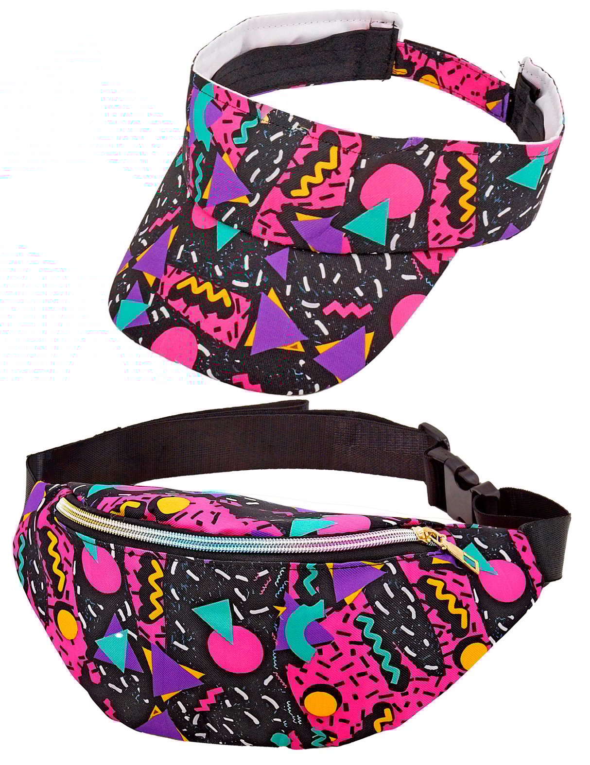 Cozieră neagră pentru adulți cu model anii '90 și banană