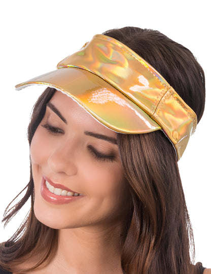 Vizieră irizată aurie pentru adulți 